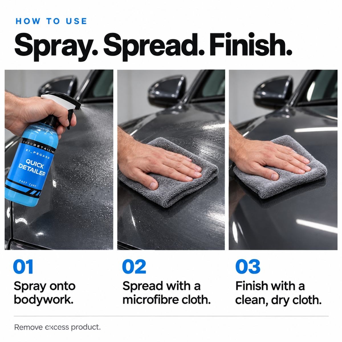 Eurodetailing E1 Pegaso Quick Detailer - Gloss & Paint Care