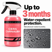 Carnauba wax application instructions: apply with a cloth, allow to haze and buff.