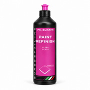 Eurodetailing P5 Elnath Paint Refinish finishing polish in a black bottle with a pink label.
