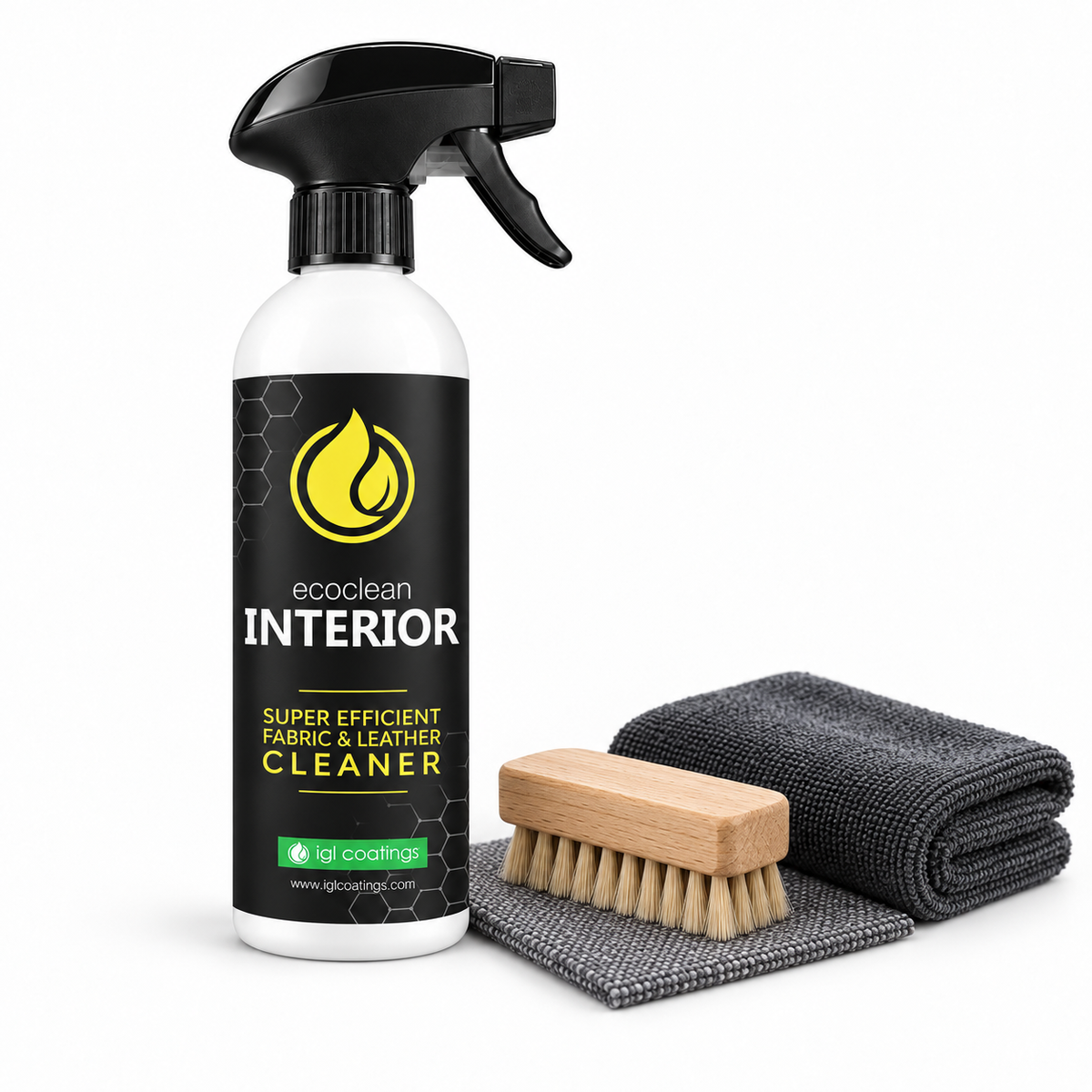 IGL Interior cleaner with an upholstery brush and microfibre cloth
